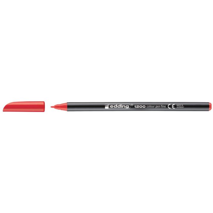 Rotulador Edding Punta Fibra 1200 Rojo N.2 Punta Redonda 0.5 mm 10 unidades 1