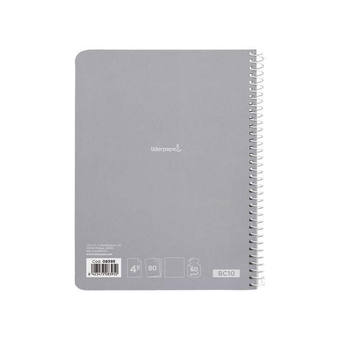 Cuaderno Espiral Liderpapel Cuarto Smart Tapa Blanda 80H 60 gr Liso Sin Margen Colores Surtidos 10 unidades 5