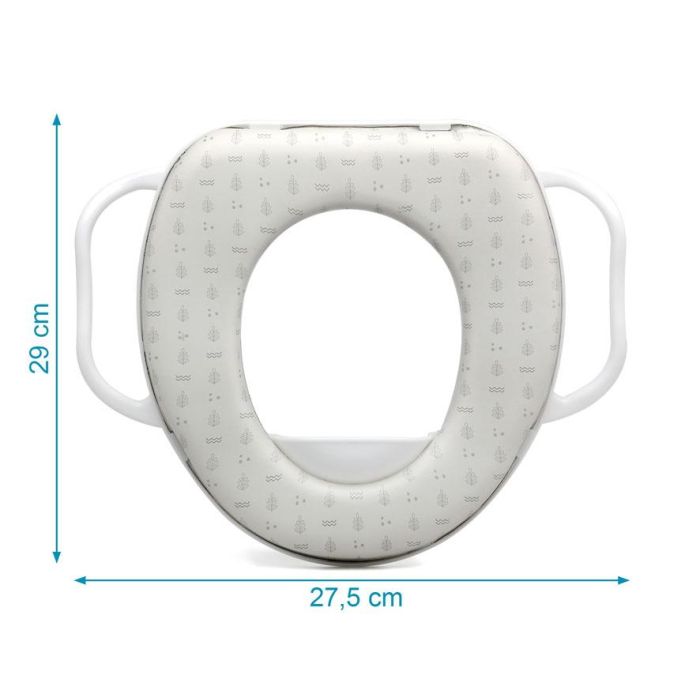 KioKids Petits moments Reductor WC Gris con Asas para Niños +12 Meses 2