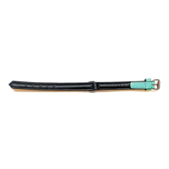 Gloria Collar Perro Piel Auténtica Acolchado Triple Capa Suave - Verde, 30 cm Largo x 15 mm Ancho, Cómodo Antiroces 3