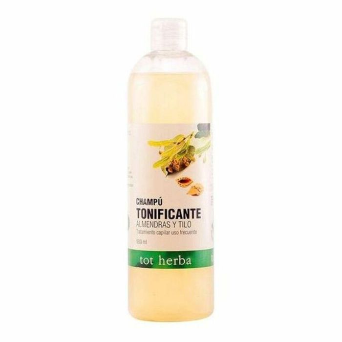 Tot Herba Champú Tonificante e Hidratante con Almendra y Tilo para Todo Tipo de Cabello, Ingredientes Naturales, 500 ml