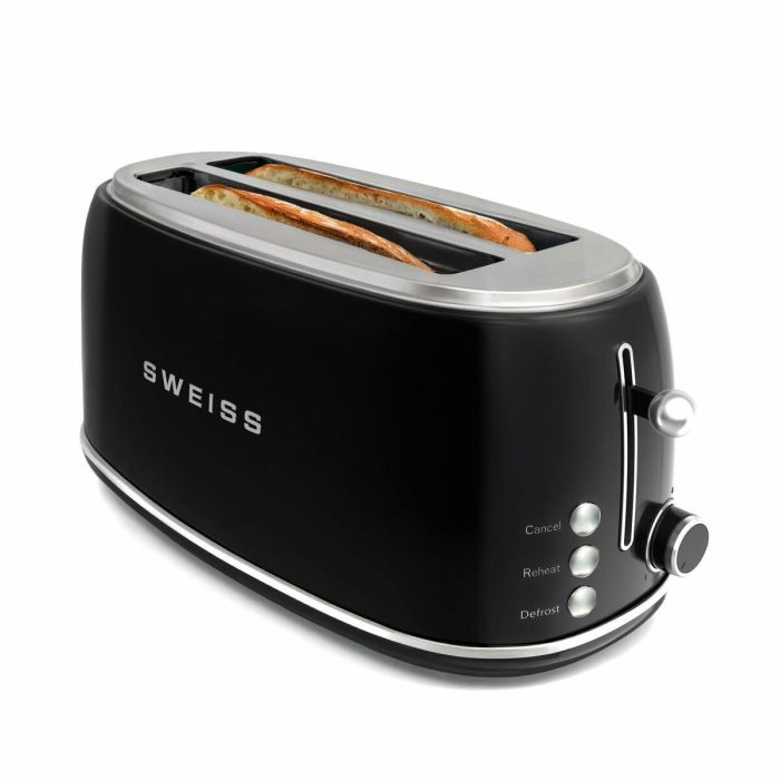 SWEISS GRV9 Tostadora Vintage 2 ranuras, 1500 W, Negra 6