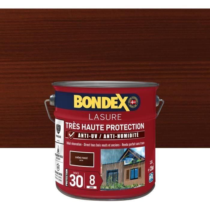 tinte para madera de muy alta protección 8 años roble oscuro 2,5L Bondex