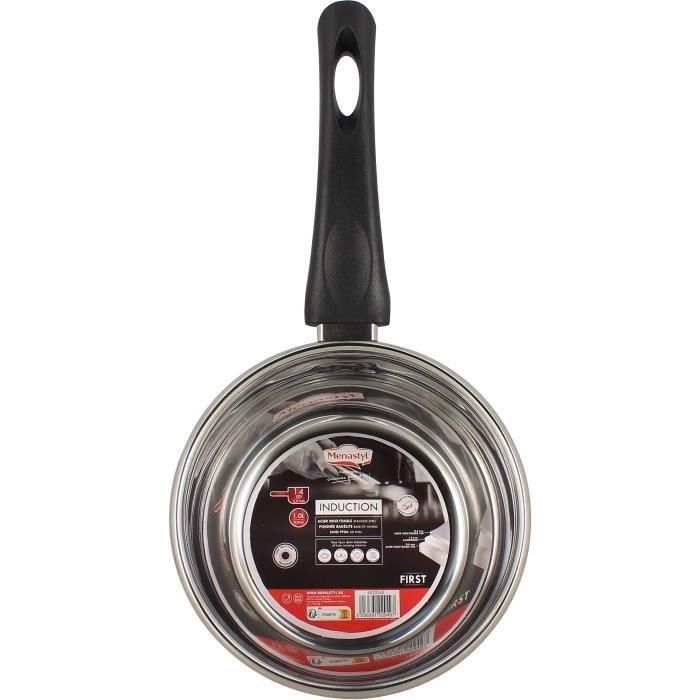 Cacerola - MENASTYL - 6020240 - Acero inoxidable - 14 cm - Apta para todo tipo de fuegos, incluida inducción 1 Cacerola - MENASTYL - 6020240 - Acero inoxidable - 14 cm - Apta para todo tipo de fuegos, incluida inducción 1