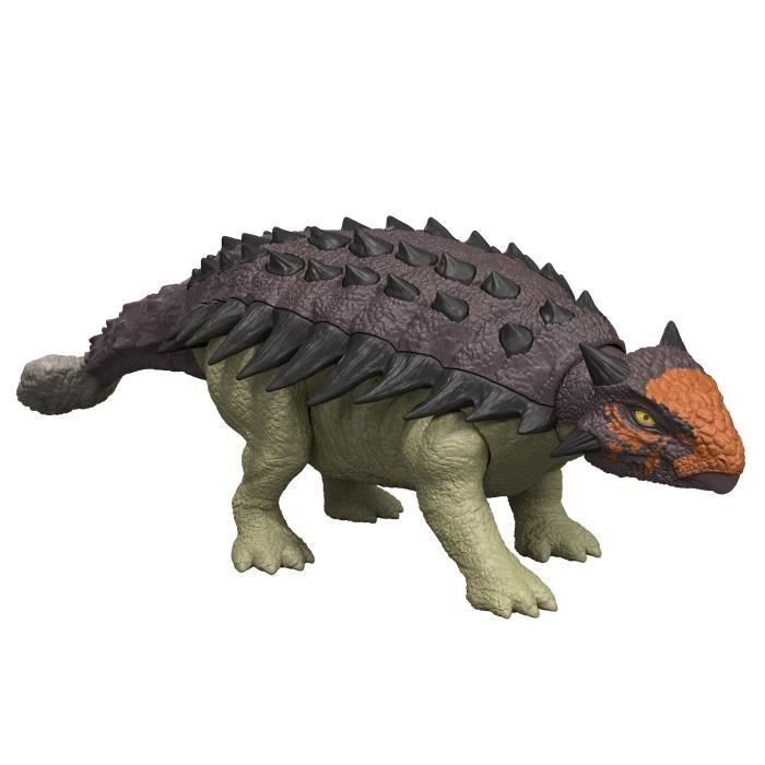Mattel Jurassic World Jgb90 Dinosaurio Wild Roar Euoplocephalus con Sonido y Ataque Cabeza Móvil - 24 cm 2