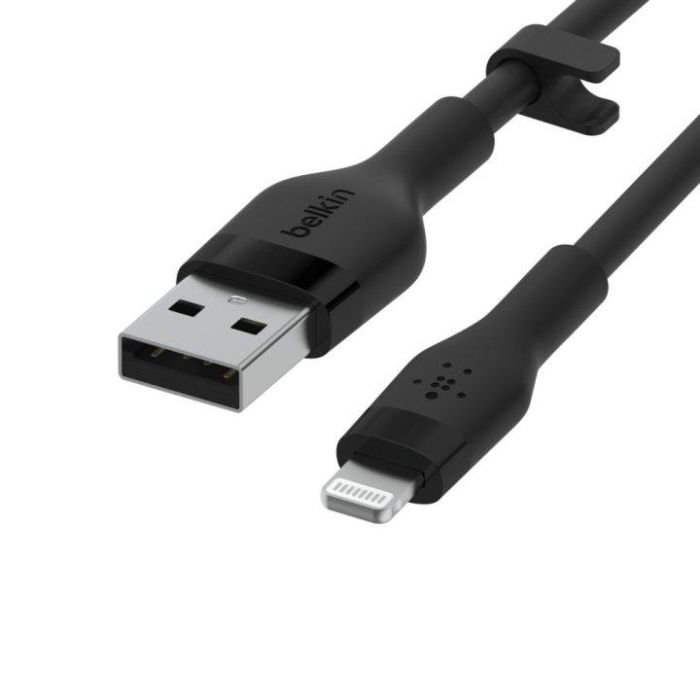 Belkin CAA008BT1MBK Cable USB-A a Lightning Silicona Clip 1m Negro 4