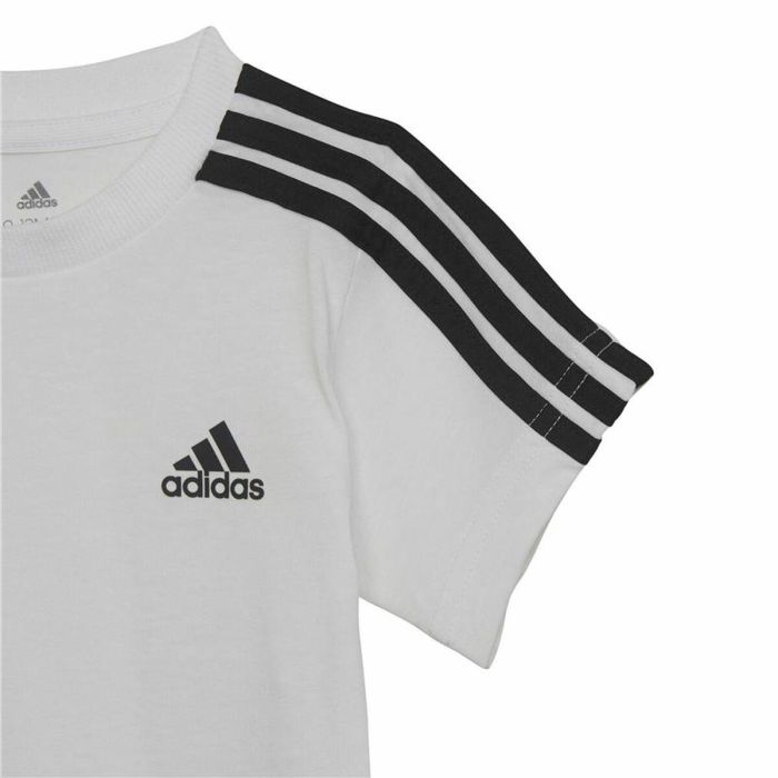 Conjunto Deportivo para Bebé Adidas Three Stripes Negro Blanco 2 Conjunto Deportivo para Bebé Adidas Three Stripes Negro Blanco 2