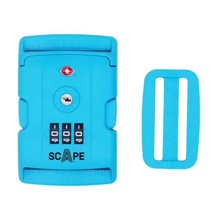 Scape Travel Correa para maleta TSA con combinación (azul, rojo) 4