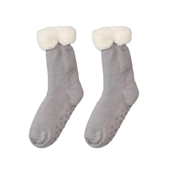 Calcetin Sherpa Infantil Gris Claro Giftdecor 15X30CM (12 Unidades) 1 Calcetin Sherpa Infantil Gris Claro Giftdecor 15X30CM (12 Unidades) 1
