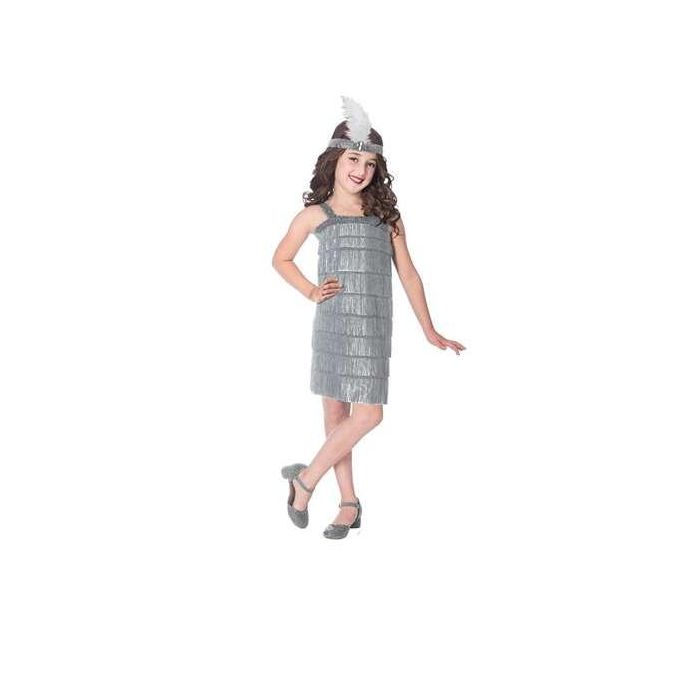 Disfraz infantil silver flapper dress 10-12 años 1 Disfraz infantil silver flapper dress 10-12 años 1