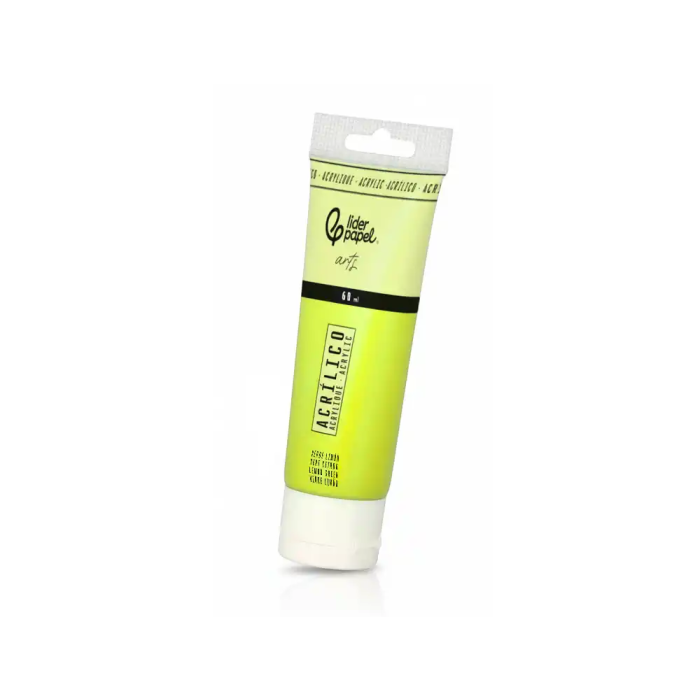 Liderpapel Pintura Acrílica Tubo de Plástico 60 ml Amarillo Limón 2