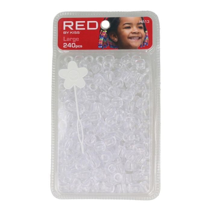 Red Kiss L Hair Beads 240 Pcs (Clear) Red Kiss L Hair Beads 240 Pcs (Clear)