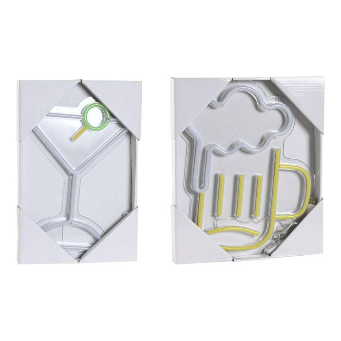 Decoración luminosa Home ESPRIT Acrílico Urbano 21 X 1,5 X 30 CM (2 Unidades) 2 Decoración luminosa Home ESPRIT Acrílico Urbano 21 X 1,5 X 30 CM (2 Unidades) 2