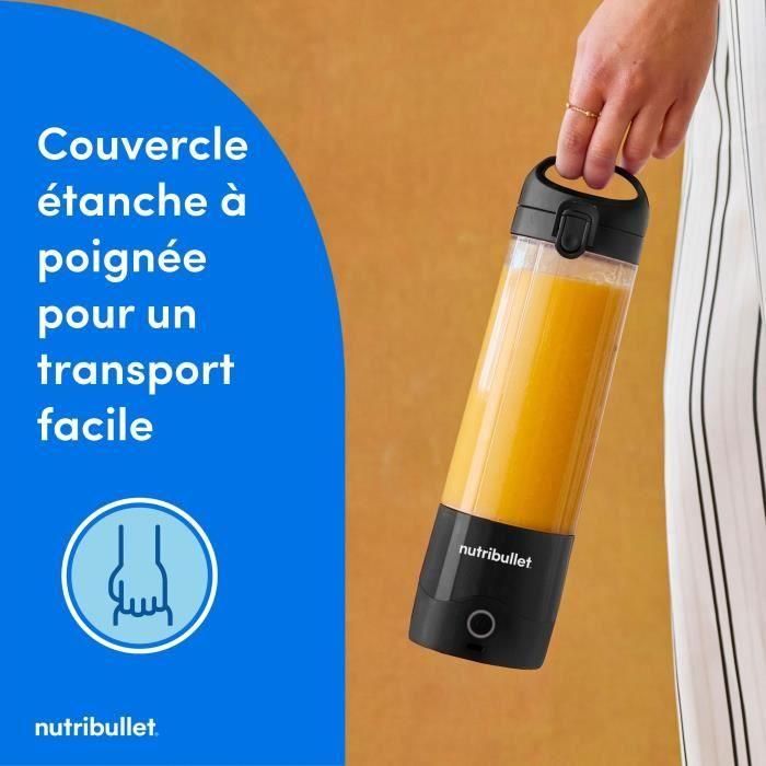 Licuadora portátil - NUTRIBULLET - NBP003B - 100 W - 0,475 L - Libre de BPA - Negra - Incluye una botella de agua 3