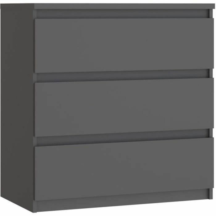 CHELSEA K23U27S Cómoda 3 cajones Antracita 77,2 x 42,2 x 79,9 cm (Ancho x Fondo x Alto) CHELSEA K23U27S Cómoda 3 cajones Antracita 77,2 x 42,2 x 79,9 cm (Ancho x Fondo x Alto)