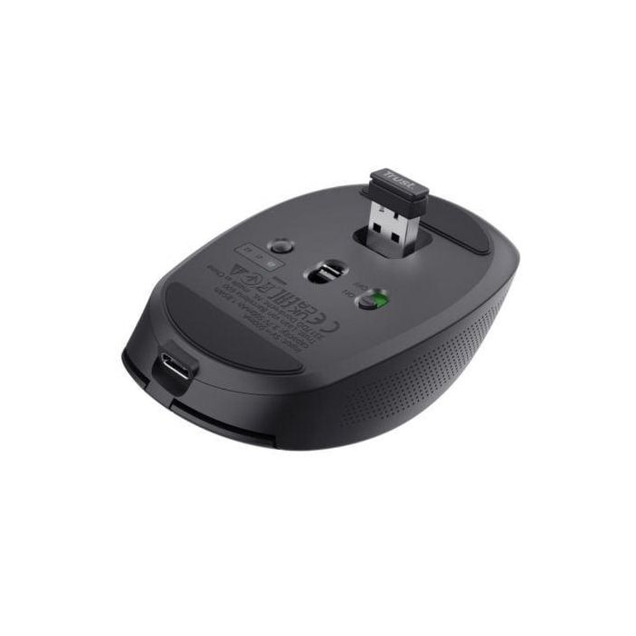 Ratón Inalámbrico por Bluetooth Trust Ozaa Compact Wireless/ Batería recargable/ Hasta 3200 DPI/ Negro 4 Ratón Inalámbrico por Bluetooth Trust Ozaa Compact Wireless/ Batería recargable/ Hasta 3200 DPI/ Negro 4
