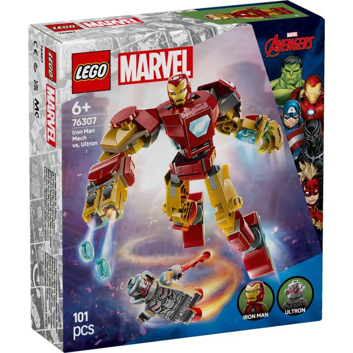 LEGO 76307 Armadura Robótica de Iron Man vs. Ultrón Set LEGO Marvel Construible con 2 Minifiguras y Cañón Disparador Edad +6 Años 8 LEGO 76307 Armadura Robótica de Iron Man vs. Ultrón Set LEGO Marvel Construible con 2 Minifiguras y Cañón Disparador Edad +6 Años 8