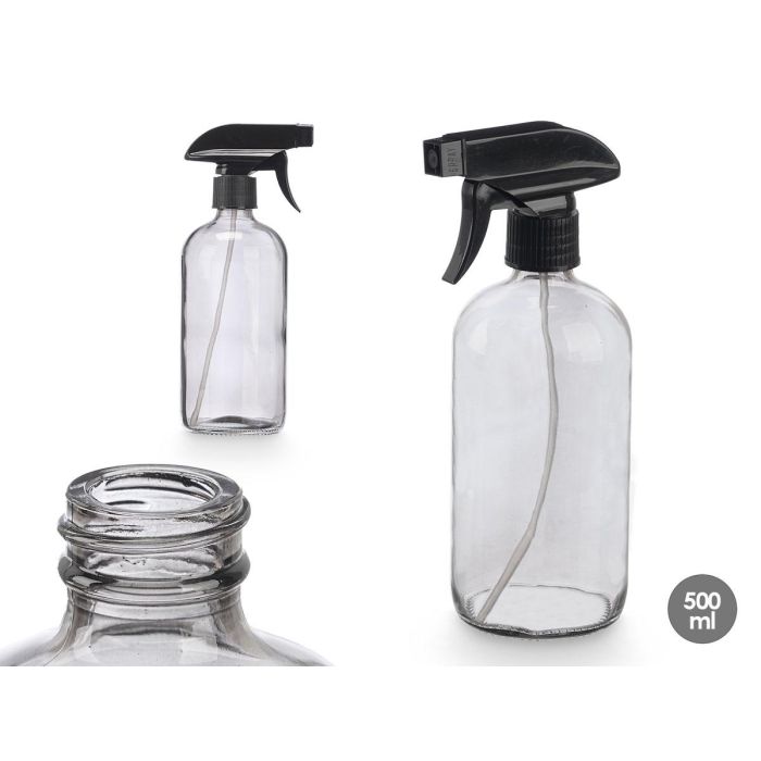 Berilo Pulverizador de Vidrio y Plástico Redondo Gris 500 ml - 9.5x21.2x7.4 cm (12 Unidades) Berilo Pulverizador de Vidrio y Plástico Redondo Gris 500 ml - 9.5x21.2x7.4 cm (12 Unidades)