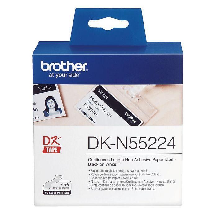 Brother DKN55224 Cinta de Papel Original No Adhesiva de 54mm, Consumible Garantizado para Calidad y Rendimiento Duradero 1