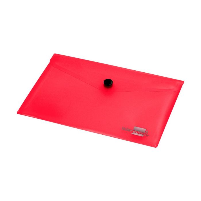 Carpeta Liderpapel Dossier Broche Polipropileno Din A6 Rojo Transparente 12 unidades 4