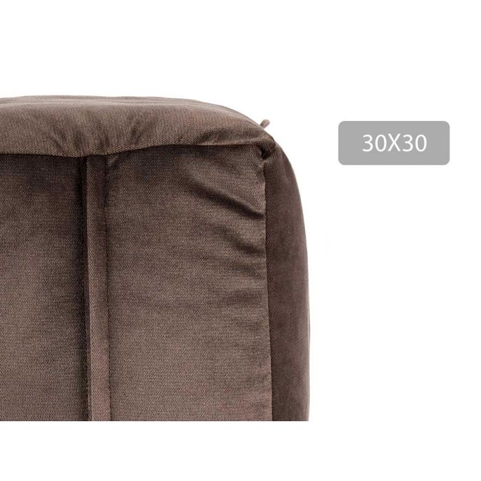 Puff Cuadrado Terciopelo 30x30 cm Gris - Giftdecor (4 Unidades) 3