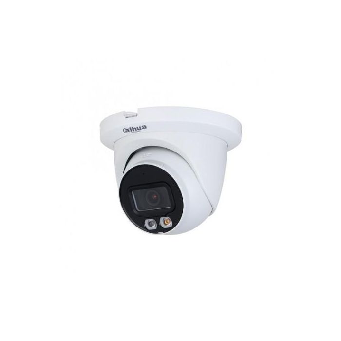 Dahua DH-IPC-HDW2449TMP-S-IL-0280B Cámara IP Turret WizSense 4MP Full-Color con IA, LED IR y Luz Blanca, Lente 2.8mm, IP67/IK10