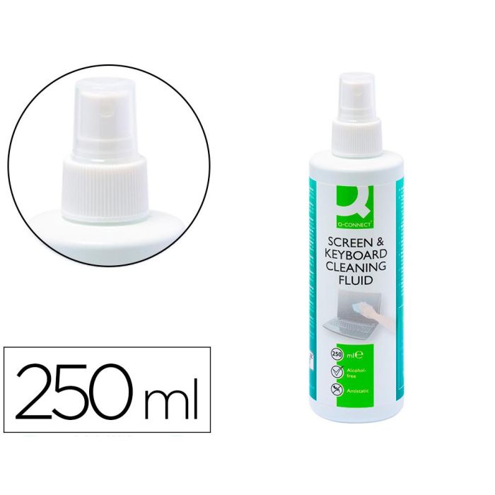 Spray Q-Connect Limpiador De Pantallas Y Teclados Bote De 250 mL