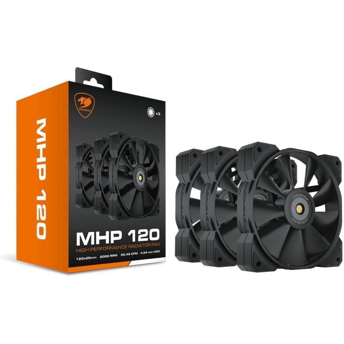 120mm COUGAR Gehäuse Lüfter MHP 120, Schwarz, 3er-Pack 4