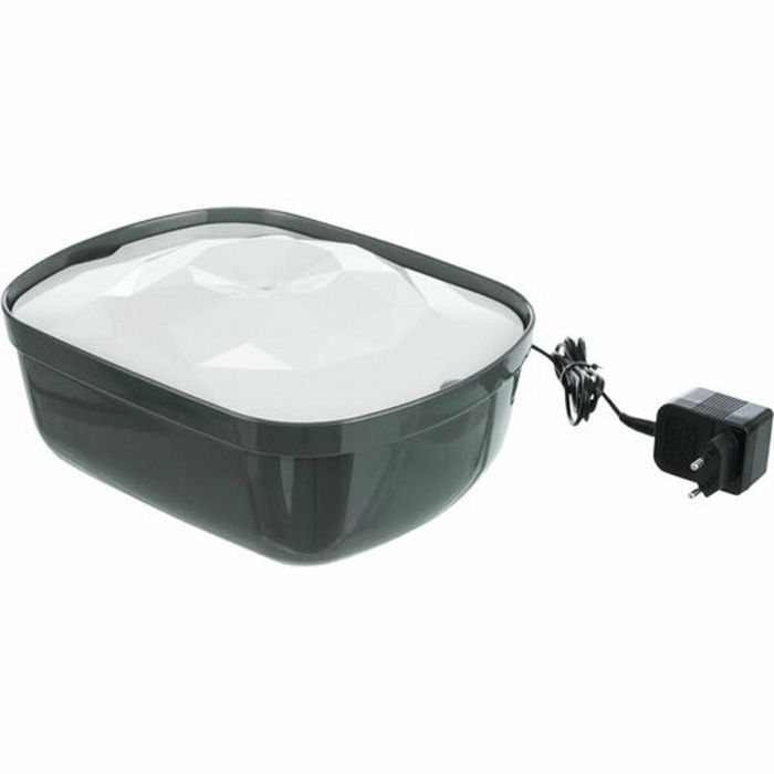 Fuente para Mascotas Trixie Polygon Blanco Gris Silicona Melamina 2,5 L 28 x 11 x 22 cm 33