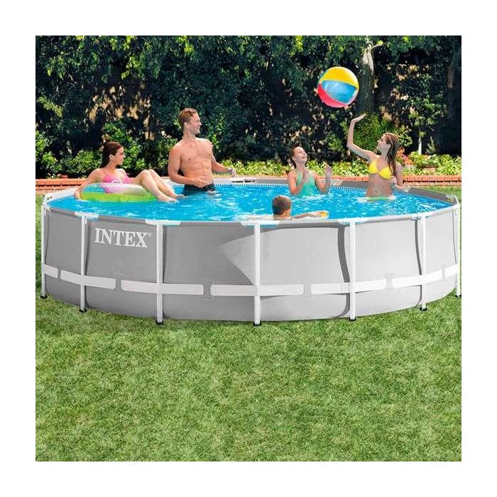 Intex Piscina Redonda Desmontable Prism Frame con Depuradora y Escalera 427x107 cm (12706 Litros) 6