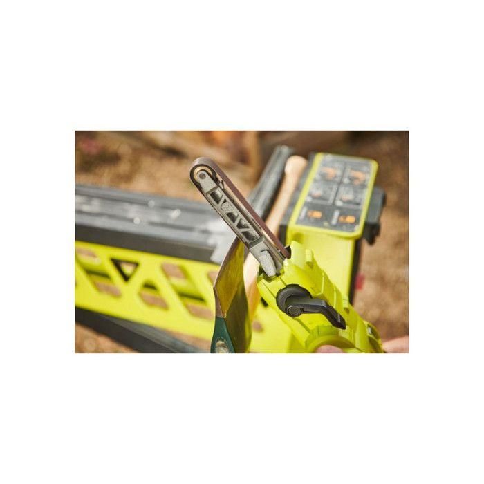 Ryobi Lima Eléctrica 18V Banda 13x457mm Variador Velocidad + 3 Tiras de Lijado Madera Azulejos 2 Ryobi Lima Eléctrica 18V Banda 13x457mm Variador Velocidad + 3 Tiras de Lijado Madera Azulejos 2