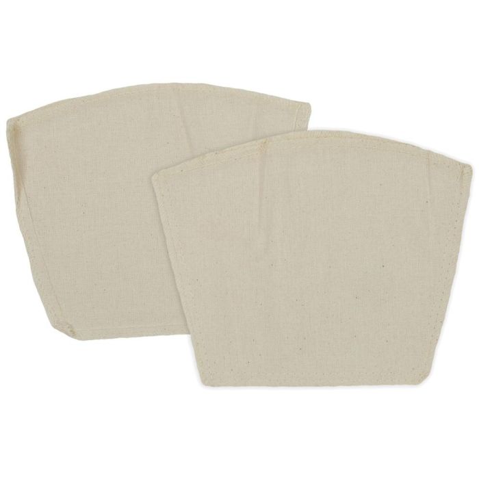 Cook Concept Juego de 2 Filtros de Café Reutilizables Algodón Nº4 Lavables 16,5x12cm 2