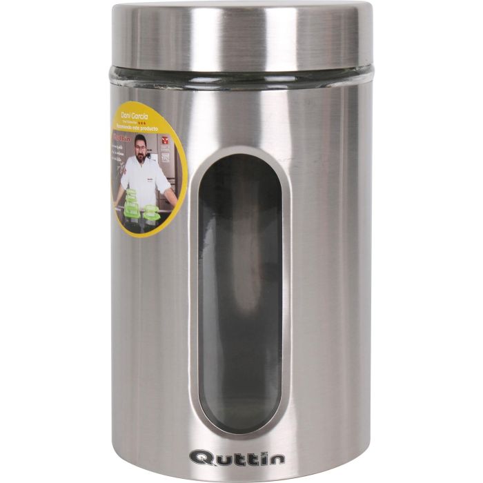 Tarro de vidrio y acero Quttin 1000 ml (12 Unidades) 1 Tarro de vidrio y acero Quttin 1000 ml (12 Unidades) 1