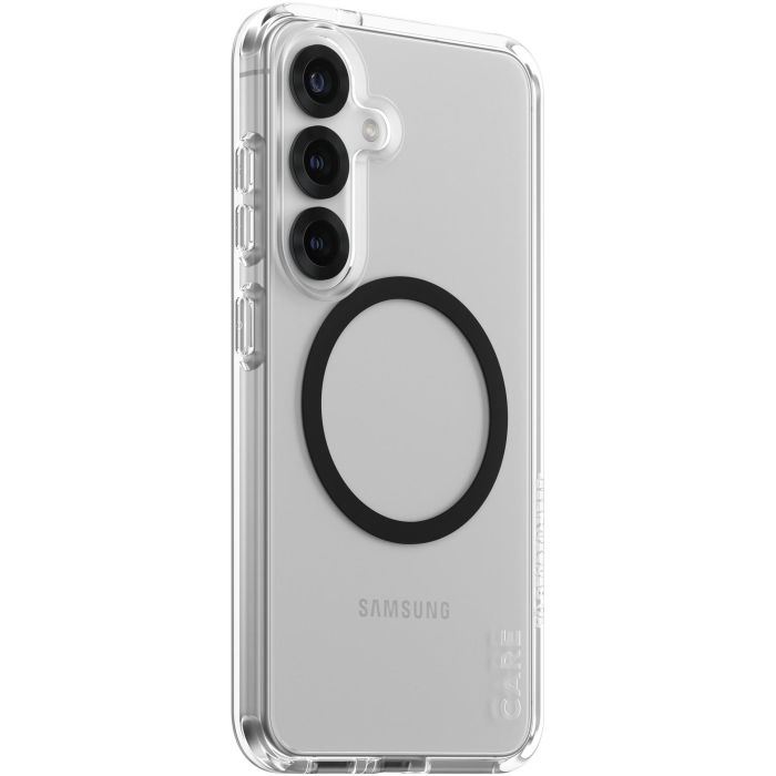 PanzerGlass CARE Flagship Funda Transparente con Bordes Negros QI Compatible Galaxy S25