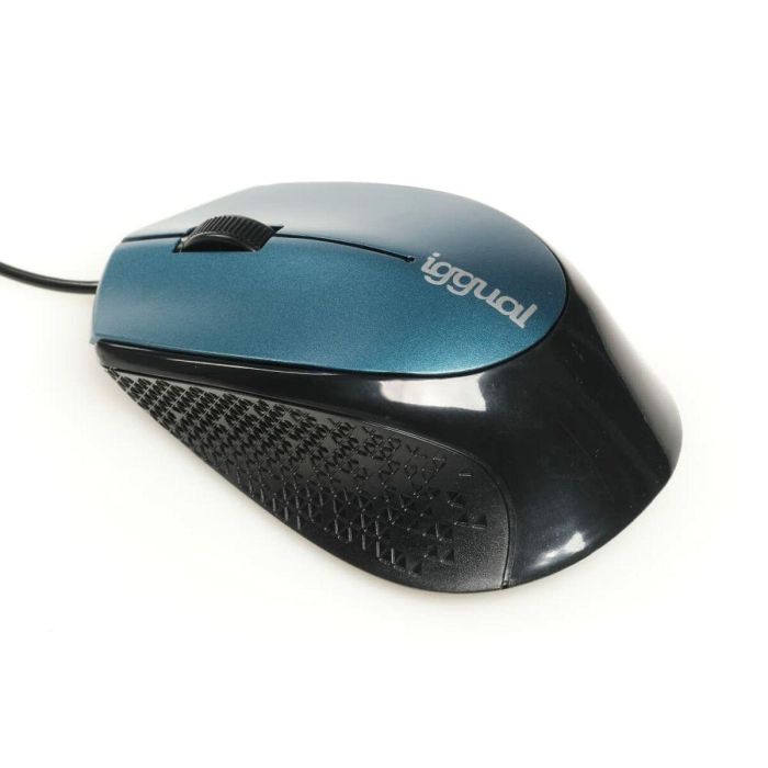 Ratón iggual COM-ERGONOMIC-R 800 dpi Azul Negro/Azul 1