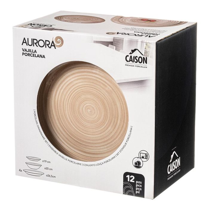 Vajilla 12 pcs porcelana aurora 26,5 / 20 / 19 cm caison 1