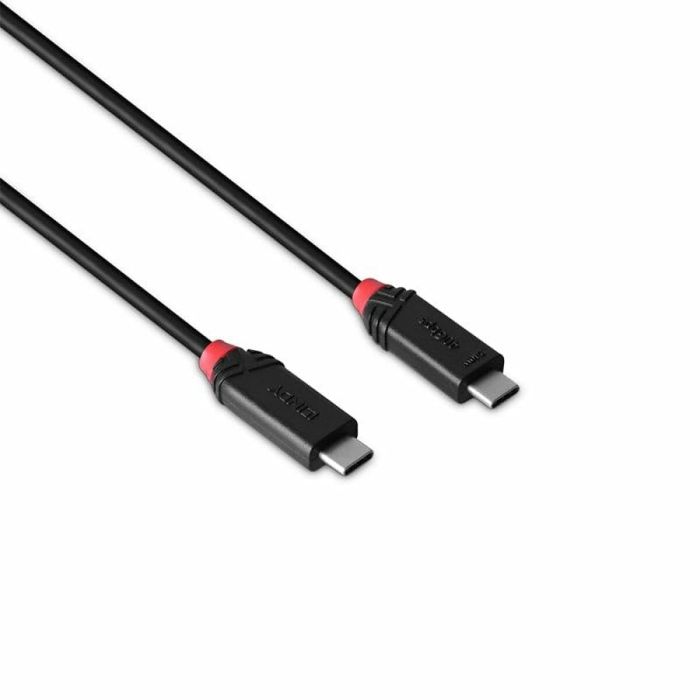Cable USB-C a USB-C LINDY 37002 Negro 2 m 3