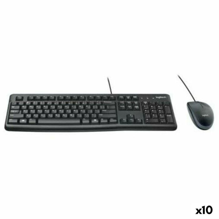 Teclado y Ratón Logitech MK120 Negro Qwerty Español (10 Unidades) 0 Teclado y Ratón Logitech MK120 Negro Qwerty Español (10 Unidades) 0