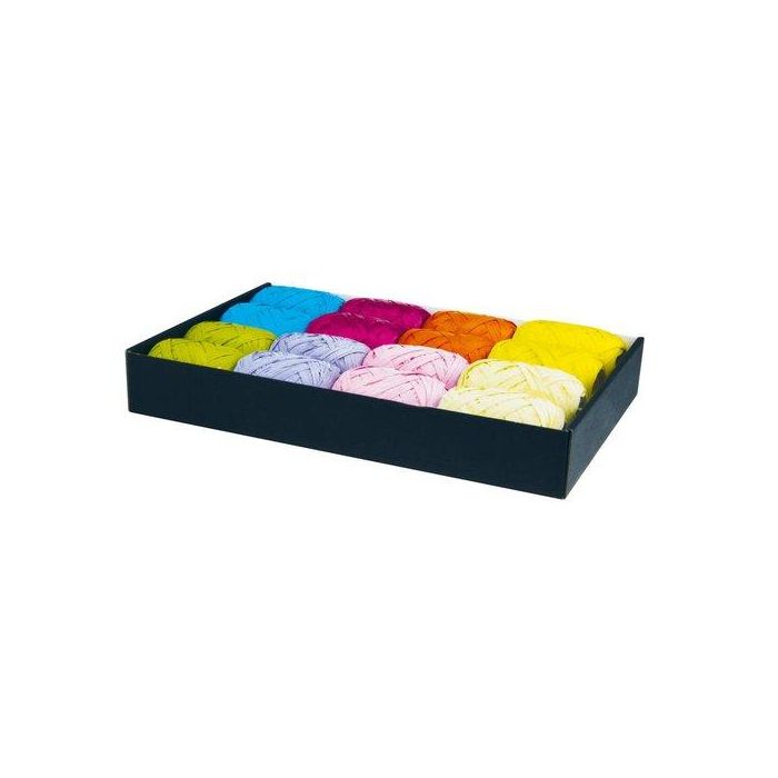Rafia Cinta Rollo Clairefontaine 13 Mm X 20 M Surtido Colores Tendencia Caja De 16 (8 Col.)