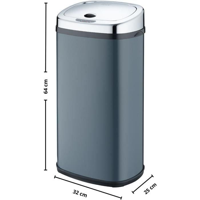 Kitchen Move Papelera Cocina Automática 42L Gris, Acero Inoxidable, Sensor Infrarrojos, Apertura Automática, 32x25x64 cm 2 Kitchen Move Papelera Cocina Automática 42L Gris, Acero Inoxidable, Sensor Infrarrojos, Apertura Automática, 32x25x64 cm 2