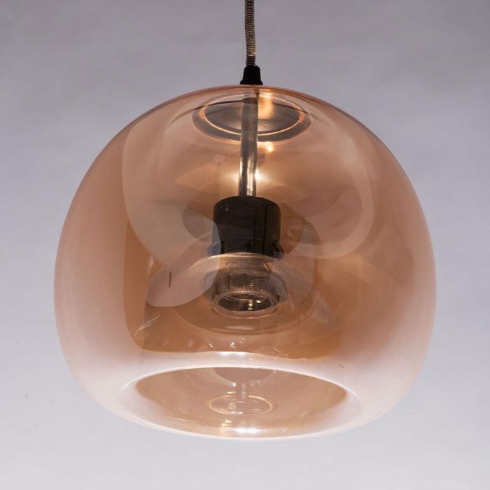 Lámpara Colgante Hialeah SKD-P80005 de Cristal y Metal, Diseño Clásico Años 20 Esférico Azulado, Compatible LED E27 1 Lámpara Colgante Hialeah SKD-P80005 de Cristal y Metal, Diseño Clásico Años 20 Esférico Azulado, Compatible LED E27 1