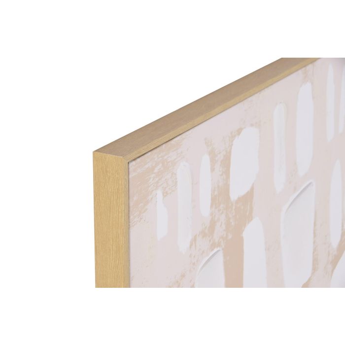 DKD Home Decor Cuadro Abstracto Beige Blanco 4 x 120 x 90 cm (2 Unidades)