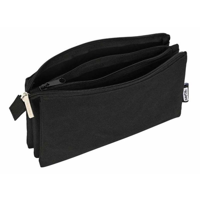 Bolsa para lapices triple negro 22x12x3cm 1 Bolsa para lapices triple negro 22x12x3cm 1