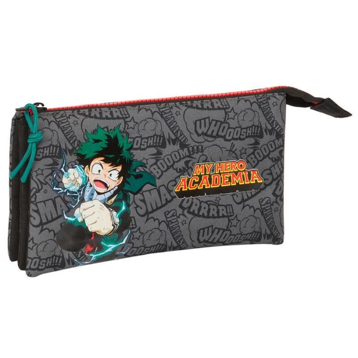 Safta Bolso Escolar Portatodo My Hero Academia Triple. Estuche con 3 Cremalleras y Compartimentos. Dimensiones 120x30x220 mm. 0 Safta Bolso Escolar Portatodo My Hero Academia Triple. Estuche con 3 Cremalleras y Compartimentos. Dimensiones 120x30x220 mm. 0