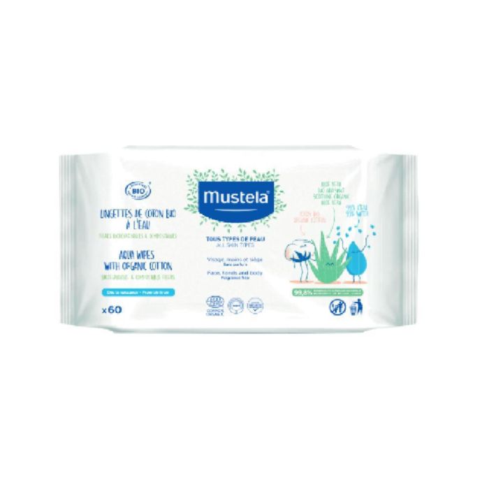 Mustela Toallitas de algodón BIO Bebé x60