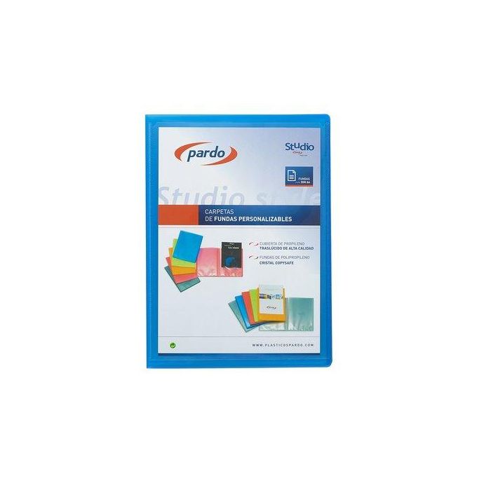Carpeta Fundas (Tarifario) Pardo Studio Style Personalizable Pp A4 10 F. Azul