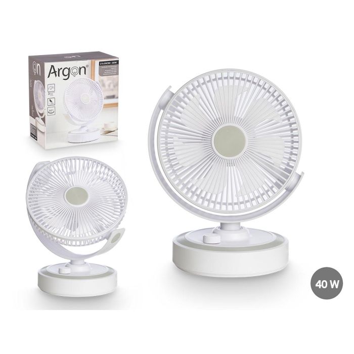 Argon Ventilador de Sobremesa 30W Blanco 28x8x29 cm con Auto Oscilación y 3 Modos (4 Unidades) Argon Ventilador de Sobremesa 30W Blanco 28x8x29 cm con Auto Oscilación y 3 Modos (4 Unidades)