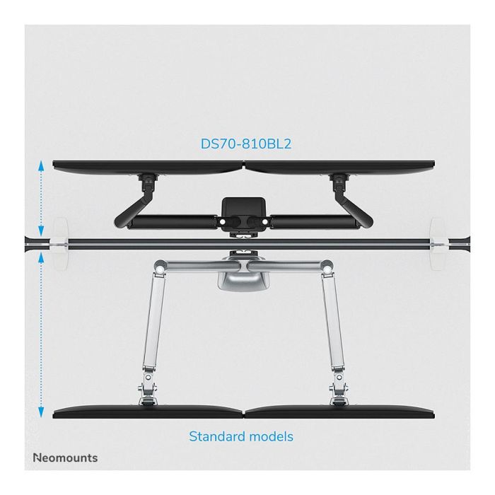 Neomounts DS70-810BL2 Brazo para Monitor de 17-32 Pulgadas con Resorte de Gas, Negro