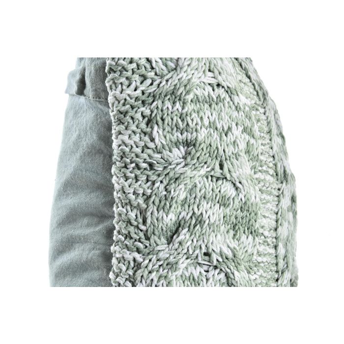 DKD Home Decor Cojín Alpino Verde 45x45 cm y 10 cm de alto Pack de 4 Unidades Algodón Poliéster Cremallera Oculta 2