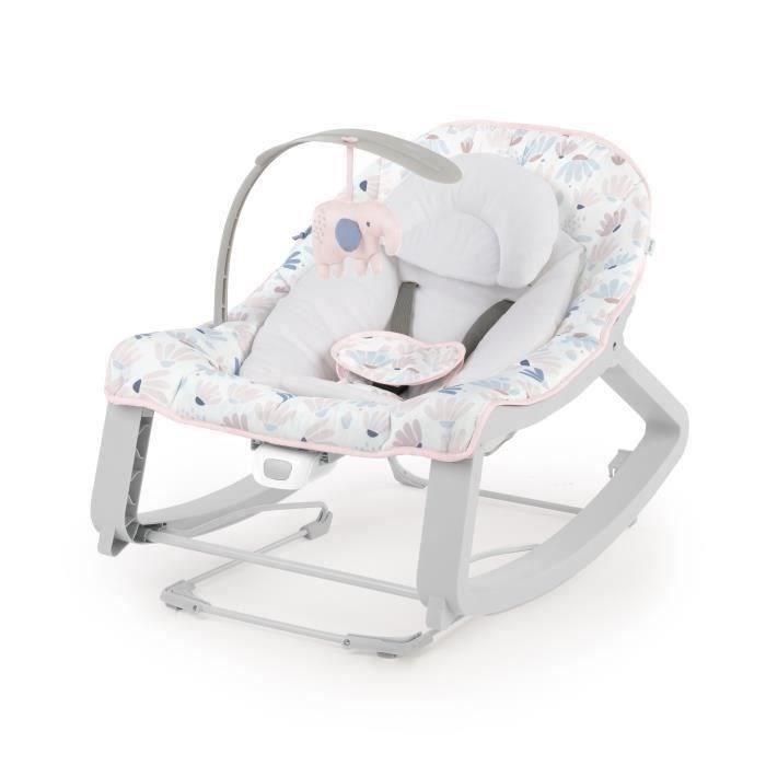 Ingenuity ING17377 Mecedora para bebé 3 en 1 Keep Cozy Burst - 3 posiciones - Arco con peluches extraíbles - Hasta 18 kg